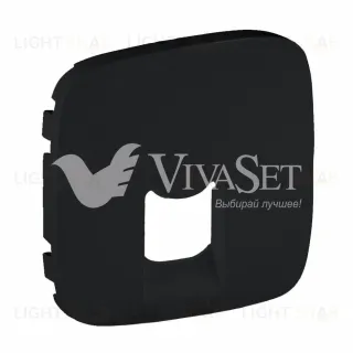 Valena ALLURE.Лицевая панель для одиночных телефонных/информационных розеток.Антрацит 755418 755418