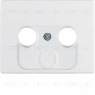 Лицевая панель антенной розетки TV-FM-Sat пластик белый глянцевый 12010179