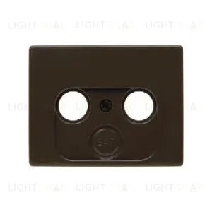 Лицевая панель антенной розетки TV-FM-Sat пластик коричневый глянцевый 12010111