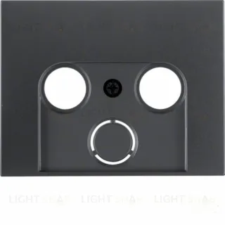 Лицевая панель антенной розетки TV-FM-Sat антрацит 12017016