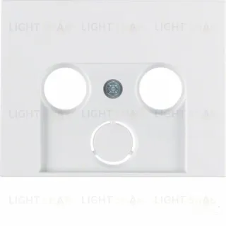 Лицевая панель антенной розетки TV-FM-Sat пластик белый глянцевый 12017019