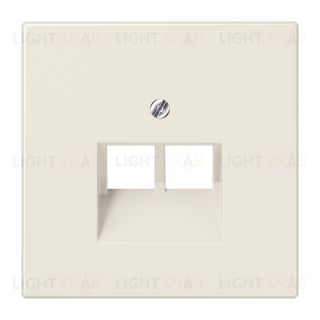Jung LS 990 Бежевая накладка 2-ой наклонной ТЛФ/комп розетки LS969-2UA LS969-2UA
