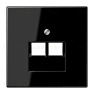 Jung LS 990 Черный накладка 2-ой наклонной ТЛФ/комп розетки LS969-2UASW LS969-2UASW