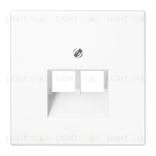 Jung LS 990 Белая накладка 2-ой наклонной ТЛФ/комп розетки LS969-2UAWW LS969-2UAWW