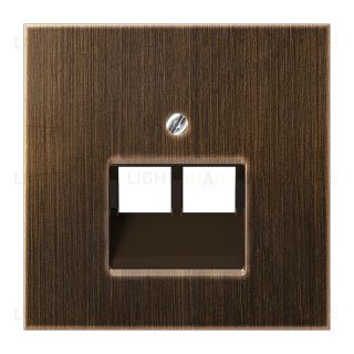 Jung LS 990 Накладнка на двойные UAE-розетки, Антик ME2969-2UAAT ME2969-2UAAT