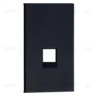 Meiton Интернет RG-45/RG11 накладка 2-ух модульная цвет-черный матовый AG07M2 AG07M2