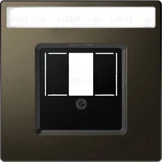 Лицевая панель TAE инофрмационных розеток Merten D-life мокко металл MTN4250-6052 MTN4250-6052