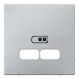 SE Merten SM Алюминий Накладка центральная для USB механизма 2,1А MTN4367-0460 MTN4367-0460
