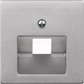 Merten SM Алюминий Накладка розетки ТЛФ/комп 1-ой наклонной MTN298360 MTN298360