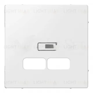 SE Merten SM Полярно-Бел Центральная накладка для USB механизма 2,1А MTN4367-0319 MTN4367-0319