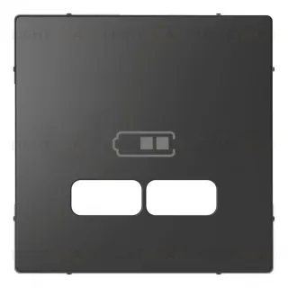 SE Merten D-Life Антрацит Накладка центральная для USB механизма 2,1А MTN4367-6034 MTN4367-6034