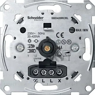 Merten механизм светорегулятора поворотно-нажимного универсальный 20-420ВТ MTN5138-0000 MTN5138-0000
