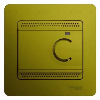 Терморегулятор электронный Schneider Electric Glossa с датчиком, 10A, фисташковый GSL001038 GSL001038