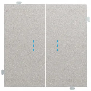 Rikett Клавиши двухклавишного выключателя с подсветкой платина 35612 PL 35612 PL