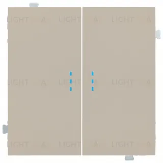 Rikett Клавиши для двухклавишного перекрестного выключателя с подсветкой латте 35615 LT 35615 LT