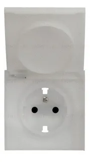 Rikett Лицевая панель для розетки 2к+з с крышкой платина 35634 PL 35634 PL