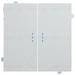 Rikett Клавиши для двухклавишного перекрестного выключателя с подсветкой серебро 35615 SV 35615 SV