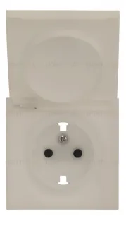 Rikett Лицевая панель для розетки 2к+з с крышкой латте 35634 LT 35634 LT