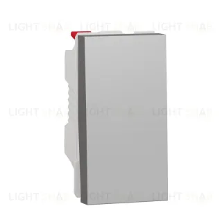 SE Unica Modular Выключатель 1-клавишный, сх. 1, 10 AX, 250В, 1 модуль алюминий NU310130 NU310130