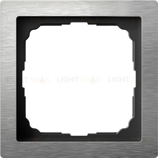 Рамка одинарная System Electric ArtGallery Pure, металл алюминий GAL312101 GAL312101