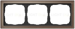 Рамка тройная System Electric ArtGallery Pure, органическое стекло мокко GAL320603 GAL320603