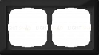 Рамка двойная System Electric ArtGallery Pure, органическое стекло черное GAL321002 GAL321002