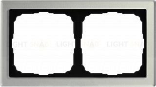 Рамка двойная System Electric ArtGallery Pure, органическое стекло алюминий GAL320302 GAL320302