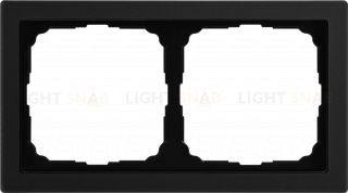 Рамка двойная System Electric ArtGallery Pure, матовое органическое стекло черное GAL331002 GAL331002