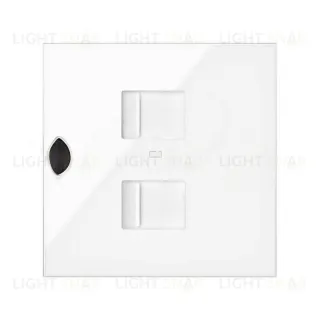 Simon 100 Белый глянец Накладка розетки 2xRJ45 10000006-130 10000006-130