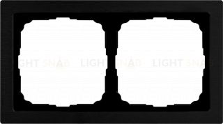 Рамка двойная System Electric ArtGallery Pure, металл оникс GAL312302 GAL312302