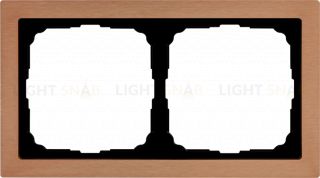 Рамка двойная System Electric ArtGallery Pure, металл медь GAL312502 GAL312502