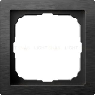 Рамка одинарная System Electric ArtGallery Pure, металл оникс GAL312301 GAL312301