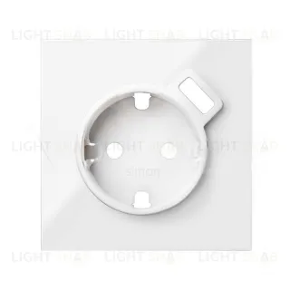 Simon 100 Белый глянец Накладка розетки Schuko с з/у USB SmartCharge 10000049-130 10000049-130