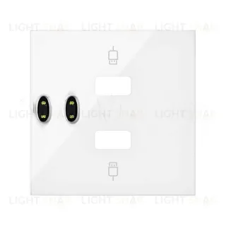 Simon 100 Белый глянец Накладка розетки 2xUSB 10001090-130 10001090-130