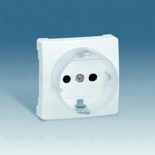 Simon 73 Накладка розетки с/з с защитными шторками Белый 73041-60 73041-60