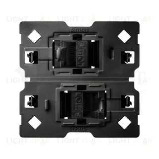 Simon 100 Розетка 2xRJ45 Cat.6 с адаптером 10002544-039 10002544-039