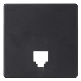 Simon S82 Concept Матовый черный, Накладка для телефонной розетки 8200062-098 8200062-098