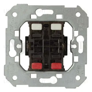 Simon 75 Мех Выключатель кнопочный сдвоенный (нормально-разомкнутый) 10АХ 250V 75396-39 75396-39