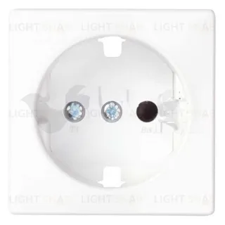 Simon S82 Concept Матовый белый, Накладка со шторками для розетки с заземлением Schuko 2Р+Е 8200041-090 8200041-090