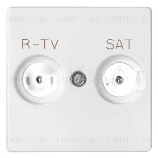 Simon S82 Concept Матовый белый, Накладка для розетки R-TV+SAT с пиктограммой "R-TV SAT" 8200097-090 8200097-090