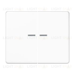 Jung SL 500 Белая клавиша 2-я с подсветкой SL595KO5WW SL595KO5WW