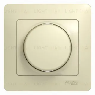 Светорегулятор поворотный Schneider Electric Glossa от 60 до 300 Вт. для ламп накаливания и галогенных ламп, бежевый GSL000234 GSL000234