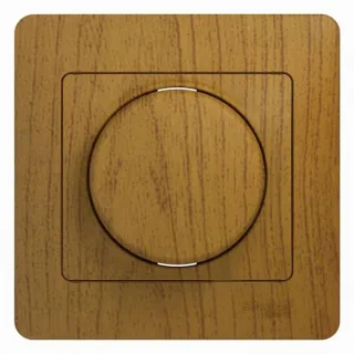 Светорегулятор поворотно-нажимной LED RC, 10-315Вт/ВА, лампы накал., галоген. от 20-630Вт/ВА, Glossa, дуб GSL000537 GSL000537