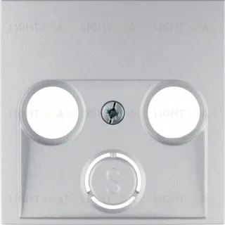 Центральная панель для антенной розетки, 2 и 3 отверстия, B.x, цвет: алюминий, матовый 12031404 12031404