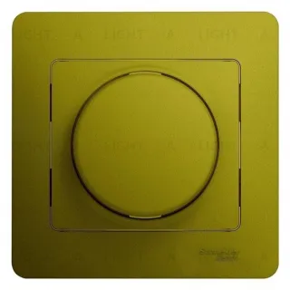 Светорегулятор поворотный Schneider Electric Glossa от 60 до 300 Вт. для ламп накаливания и галогенных ламп, фисташковый GSL001034 GSL001034