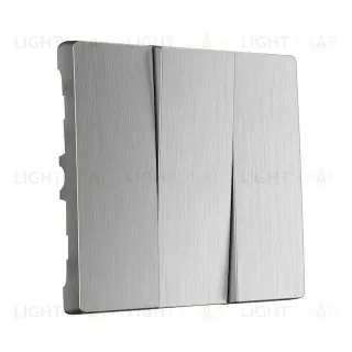 Набор клавиш для выключателя трехклавишного Werkel, серебряный рифленый a051353 a051353