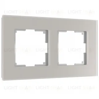 Рамка двойная Werkel Senso дымчатый, стекло soft-touch a067415 a067415