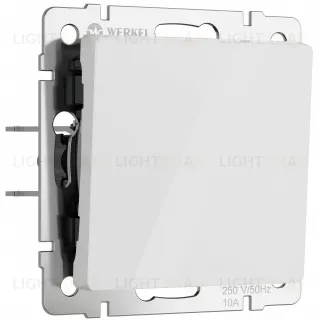 Выключатель одноклавишный проходной Werkel 10A/250В (из 2-х мест), белый акрил a064000 a064000