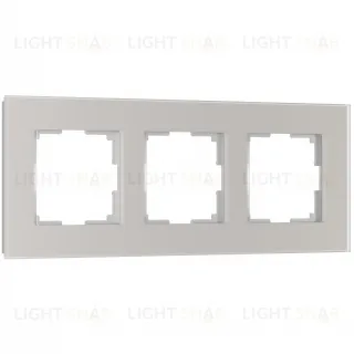 Рамка тройная Werkel Senso дымчатый, стекло soft-touch a067416 a067416