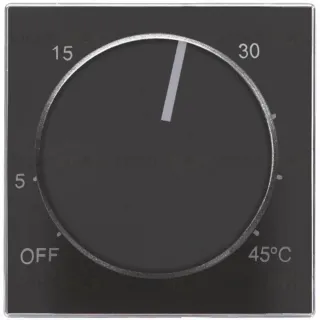 Накладка для терморегулятора ABB SKY, чёрный бархат 2CLA854090A1501 2CLA854090A1501